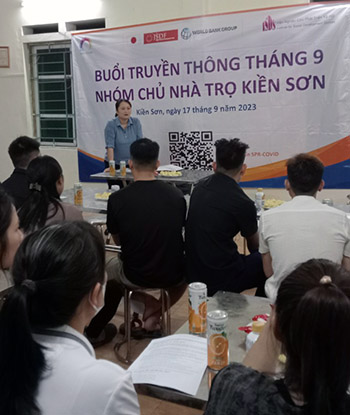 Truyền thông về sức khoẻ cho 35 lao động nhập cư tại Kiền Sơn