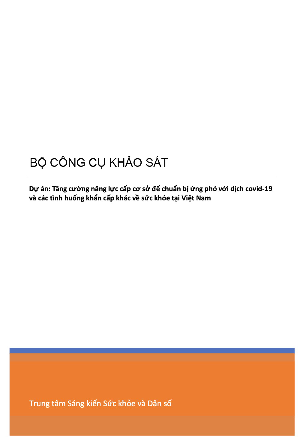 Bộ công cụ khảo sát đánh giá đầu kì