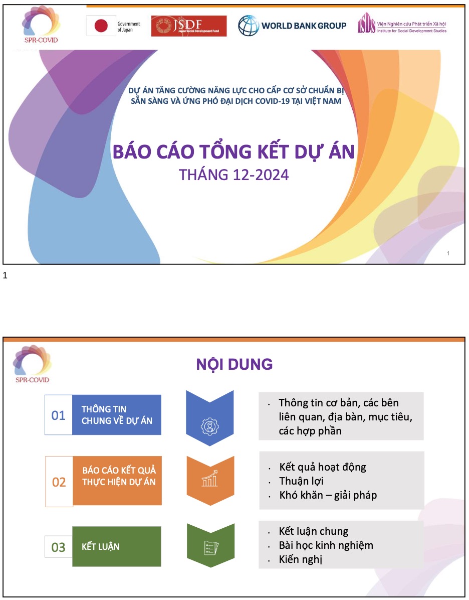 Báo cáo tổng kết dự án (dạng PPT)